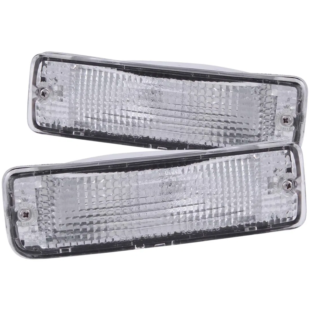 511019 – ANZO Parking/ Turn Signal Light Assembly, Clear Lens/ Chrome Housing With Amber Reflectors Set Of 2